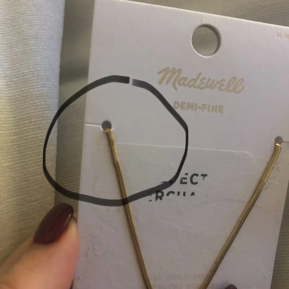 Madewell Demi-Fine Skinny Herringbone Chain - Picture 7 of 7